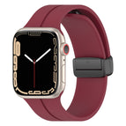 For Apple Watch Ultra 49mm / Series 8&7 45mm / SE 2&6&SE&5&4 44mm / Wine Red