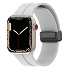 Solid Color Silicone Watch Band, For Apple Watch Ultra 49mm / Series 8&7 45mm / SE 2&6&SE&5&4 44mm, For Apple Watch Series 8&7 41mm / SE 2&6&SE&5&4 40mm / 3&2&1 38mm - DealBuddy