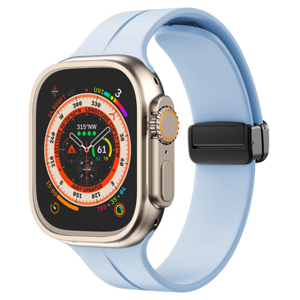 Solid Color Silicone Watch Band, For Apple Watch Ultra 49mm / Series 8&7 45mm / SE 2&6&SE&5&4 44mm, For Apple Watch Series 8&7 41mm / SE 2&6&SE&5&4 40mm / 3&2&1 38mm