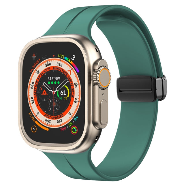 Solid Color Silicone Watch Band, For Apple Watch Ultra 49mm / Series 8&7 45mm / SE 2&6&SE&5&4 44mm, For Apple Watch Series 8&7 41mm / SE 2&6&SE&5&4 40mm / 3&2&1 38mm - DealBuddy