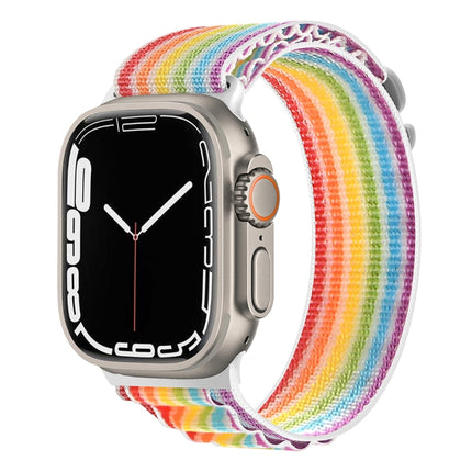 Silver Buckle Nylon Watch Band, For Apple Watch Ultra 49mm / Series 8&7 45mm / SE 2&6&SE&5&4 44mm, For Apple Watch Series 8&7 41mm / SE 2&6&SE&5&4 40mm / 3&2&1 38mm - DealBuddy