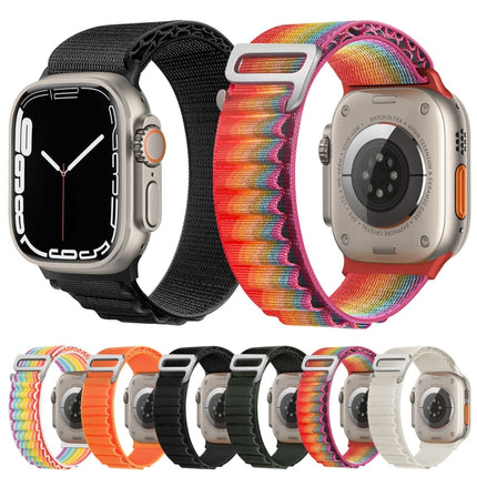 Silver Buckle Nylon Watch Band, For Apple Watch Ultra 49mm / Series 8&7 45mm / SE 2&6&SE&5&4 44mm, For Apple Watch Series 8&7 41mm / SE 2&6&SE&5&4 40mm / 3&2&1 38mm - DealBuddy