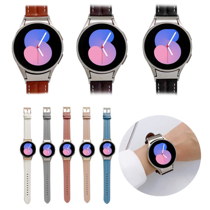 Grooved Genuine Leather Watch Band, For Samsung Galaxy Watch5 40mm / 44mm - DealBuddy
