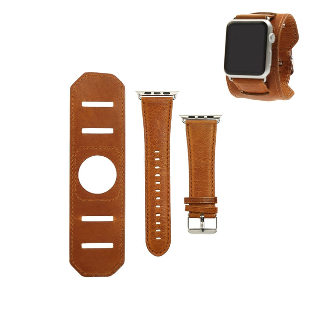 Crazy Horse Texture Bracelet Watchband, For Apple Watch 5 & 4 40mm / 3 & 2 & 1 38mm, For Apple Watch 5 & 4 44mm / 3 & 2 & 1 42mm - DealBuddy