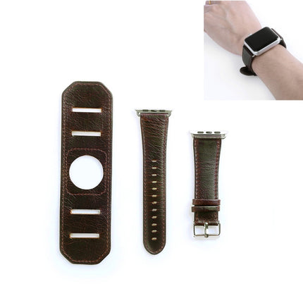 Crazy Horse Texture Bracelet Watchband, For Apple Watch 5 & 4 40mm / 3 & 2 & 1 38mm, For Apple Watch 5 & 4 44mm / 3 & 2 & 1 42mm - DealBuddy