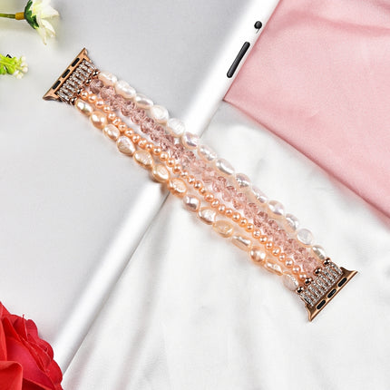 Pearl Crystal Watchband, For Apple Watch 5 & 4 40mm / 3 & 2 & 1 38mm, For Apple Watch 5 & 4 44mm / 3 & 2 & 1 42mm - DealBuddy