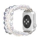 For Apple Watch 5 & 4 40mm / 3 & 2 & 1 38mm / Pearl + White Crystal