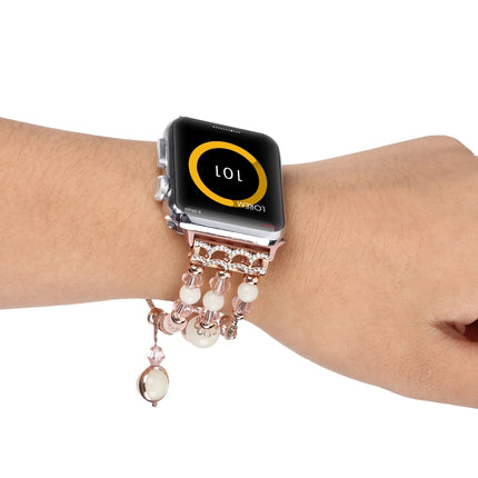 Luminous Agate Watchband, For Apple Watch 5 & 4 40mm / 3 & 2 & 1 38mm, For Apple Watch Ultra 49mm / Series 8&7 45mm / SE 2&6&SE&5&4 44mm / 3&2&1 42mm - DealBuddy