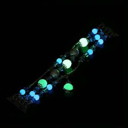 Luminous Agate Watchband, For Apple Watch 5 & 4 40mm / 3 & 2 & 1 38mm, For Apple Watch Ultra 49mm / Series 8&7 45mm / SE 2&6&SE&5&4 44mm / 3&2&1 42mm - DealBuddy