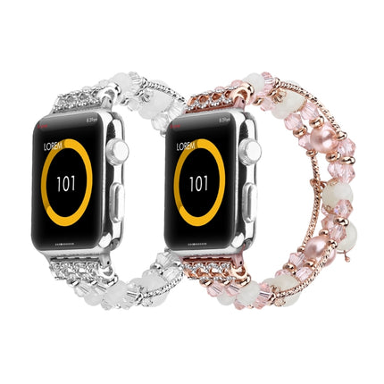 Luminous Agate Watchband, For Apple Watch 5 & 4 40mm / 3 & 2 & 1 38mm, For Apple Watch Ultra 49mm / Series 8&7 45mm / SE 2&6&SE&5&4 44mm / 3&2&1 42mm - DealBuddy