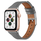 Genuine Leather Breathable Watch Band For Apple Watch, Series 8&7 45mm / SE 2&6&SE&5&4 44mm / 3&2&1 42mm, Series 8&7 41mm / SE 2&6&SE&5&4 40mm / 3&2&1 38mm - DealBuddy