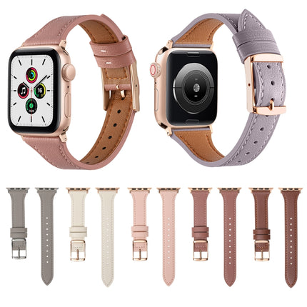 Genuine Leather Breathable Watch Band For Apple Watch, Series 8&7 45mm / SE 2&6&SE&5&4 44mm / 3&2&1 42mm, Series 8&7 41mm / SE 2&6&SE&5&4 40mm / 3&2&1 38mm - DealBuddy