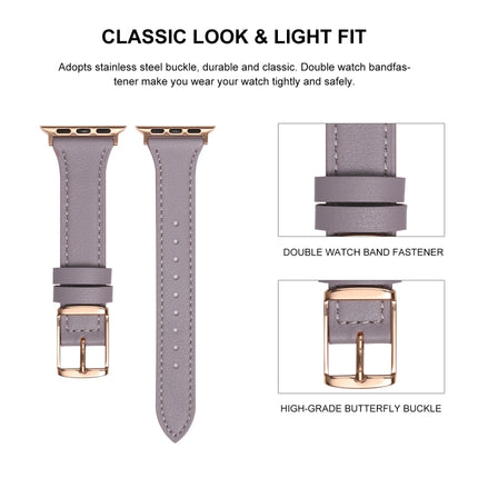 Genuine Leather Breathable Watch Band For Apple Watch, Series 8&7 45mm / SE 2&6&SE&5&4 44mm / 3&2&1 42mm, Series 8&7 41mm / SE 2&6&SE&5&4 40mm / 3&2&1 38mm - DealBuddy