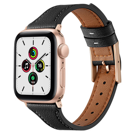 Genuine Leather Breathable Watch Band For Apple Watch, Series 8&7 45mm / SE 2&6&SE&5&4 44mm / 3&2&1 42mm, Series 8&7 41mm / SE 2&6&SE&5&4 40mm / 3&2&1 38mm - DealBuddy