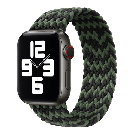 Nylon Single-turn Braided Watch Band For Apple Watch Series 8&7 41mm / SE 2&6&SE&5&4 40mm / 3&2&1 38mm