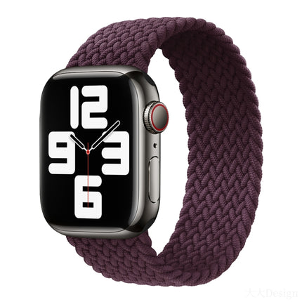 Nylon Single-turn Braided Watch Band For Apple Watch Series 8&7 41mm / SE 2&6&SE&5&4 40mm / 3&2&1 38mm