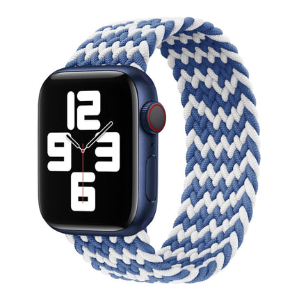 Nylon Single-turn Braided Watch Band For Apple Watch Series 8&7 41mm / SE 2&6&SE&5&4 40mm / 3&2&1 38mm