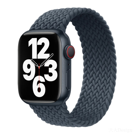 Nylon Single-turn Braided Watch Band For Apple Watch Series 8&7 41mm / SE 2&6&SE&5&4 40mm / 3&2&1 38mm