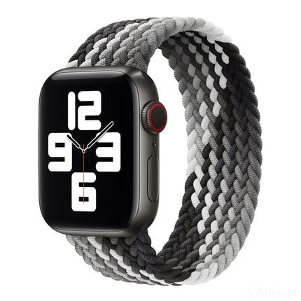 Nylon Single-turn Braided Watch Band For Apple Watch Series 8&7 41mm / SE 2&6&SE&5&4 40mm / 3&2&1 38mm