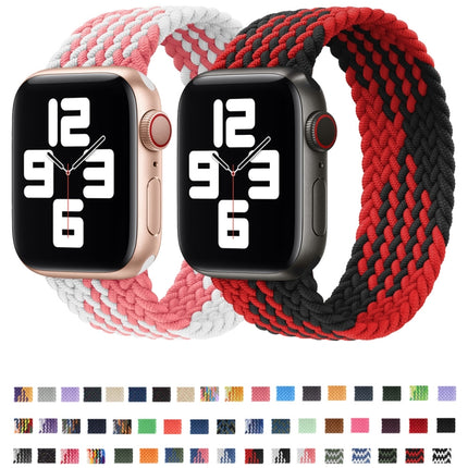 Nylon Single-turn Braided Watch Band For Apple Watch Series 8&7 41mm / SE 2&6&SE&5&4 40mm / 3&2&1 38mm