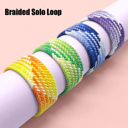 Nylon Single-turn Braided Watch Band For Apple Watch Series 8&7 41mm / SE 2&6&SE&5&4 40mm / 3&2&1 38mm