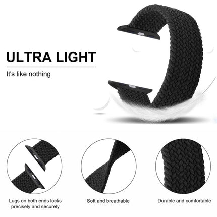 Nylon Single-turn Braided Watch Band For Apple Watch Series 8&7 41mm / SE 2&6&SE&5&4 40mm / 3&2&1 38mm