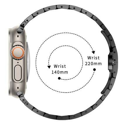 Steel Watch Band, For Apple Watch Series 8&7 41mm / SE 2&6&SE&5&4 40mm / 3&2&1 38mm, For Apple Watch Ultra 49mm / Series 8&7 45mm / SE 2&6&SE&5&4 44mm / 3&2&1 42mm - DealBuddy