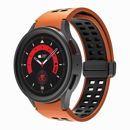 Double-row Hole Folding Buckle Silicone Watch Band, For Samsung Galaxy Watch5 Pro - DealBuddy