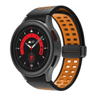 Double-row Hole Folding Buckle Silicone Watch Band, For Samsung Galaxy Watch5 Pro - DealBuddy