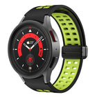 Double-row Hole Folding Buckle Silicone Watch Band, For Samsung Galaxy Watch5 Pro - DealBuddy