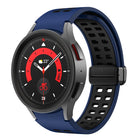 Double-row Hole Folding Buckle Silicone Watch Band, For Samsung Galaxy Watch5 Pro - DealBuddy