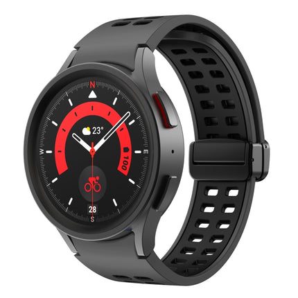 Double-row Hole Folding Buckle Silicone Watch Band, For Samsung Galaxy Watch5 Pro - DealBuddy