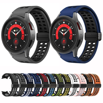 Double-row Hole Folding Buckle Silicone Watch Band, For Samsung Galaxy Watch5 Pro - DealBuddy