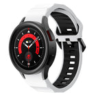 Wave Two Color Silicone Watch Band, For Samsung Galaxy Watch5 Pro - DealBuddy