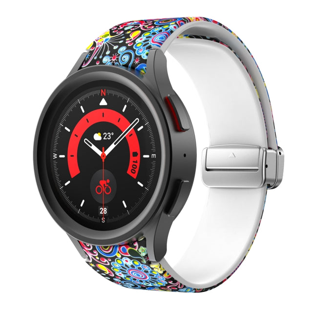 Magnetic Printed Silicone Watch Band, For Samsung Galaxy Watch5 - DealBuddy