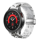 For Samsung Galaxy Watch5 / Transparent Gray Flower