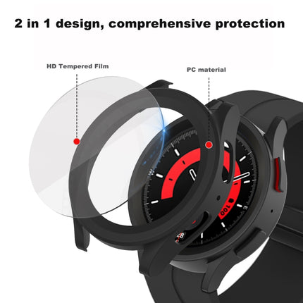 PC + Tempered Film Fuel Injection Watch Protective Case, For Samsung Galaxy Watch5 Pro 45mm - DealBuddy