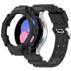 Armor Silicone Watch Band + Protective Case, For Samsung Galaxy Watch5 40mm, For Samsung Galaxy Watch5 44mm, For Samsung Galaxy Watch4 40mm, For Samsung Galaxy Watch4 44mm - DealBuddy