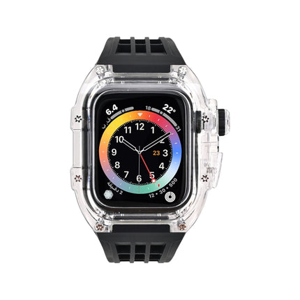 Fluorine Rubber Clear Watch Band Case, For Apple Watch Series 8&7 45mm, For Apple Watch Series 8&7 45mm/SE 2&6&SE&5&4 44mm - DealBuddy