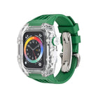 Fluorine Rubber Clear Watch Band Case, For Apple Watch Series 8&7 45mm, For Apple Watch Series 8&7 45mm/SE 2&6&SE&5&4 44mm - DealBuddy