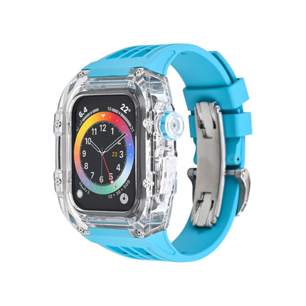 Fluorine Rubber Clear Watch Band Case, For Apple Watch Series 8&7 45mm, For Apple Watch Series 8&7 45mm/SE 2&6&SE&5&4 44mm - DealBuddy