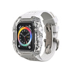 Fluorine Rubber Clear Watch Band Case, For Apple Watch Series 8&7 45mm, For Apple Watch Series 8&7 45mm/SE 2&6&SE&5&4 44mm - DealBuddy