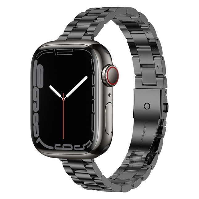 Small Waist Stainless Steel Watch Band, For Apple Watch Ultra 49mm / Series 8&7 45mm, For Apple Watch Series 8&7 41mm / SE 2&6&SE&5&4 40mm - DealBuddy