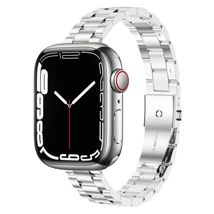 Small Waist Stainless Steel Watch Band, For Apple Watch Ultra 49mm / Series 8&7 45mm, For Apple Watch Series 8&7 41mm / SE 2&6&SE&5&4 40mm - DealBuddy