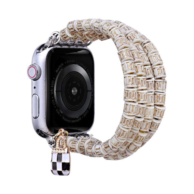 Multi-row Beads Watch Band, For Apple Watch Ultra 49mm / Series 8&7 45mm, For Apple Watch Series 8&7 41mm - DealBuddy