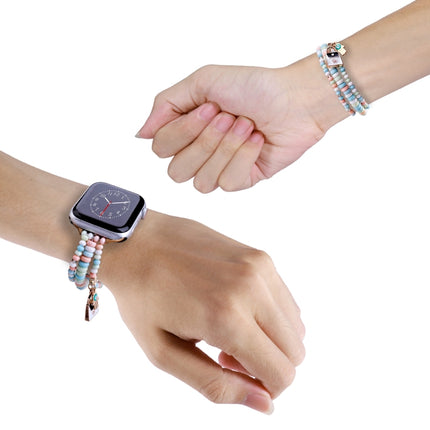 3-row Beads Watch Band, For Apple Watch Ultra 49mm / Series 8&7 45mm, For Apple Watch Series 8&7 41mm - DealBuddy