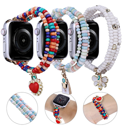 3-row Beads Watch Band, For Apple Watch Ultra 49mm / Series 8&7 45mm, For Apple Watch Series 8&7 41mm - DealBuddy