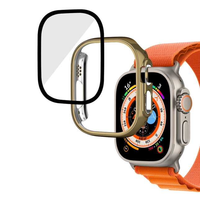 Plating Gloss PC Tempered Glass Integral Watch Case