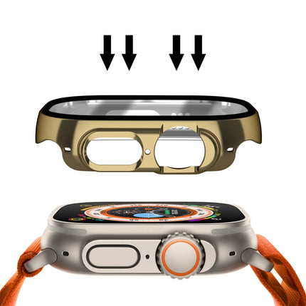 Plating Gloss PC Tempered Glass Integral Watch Case