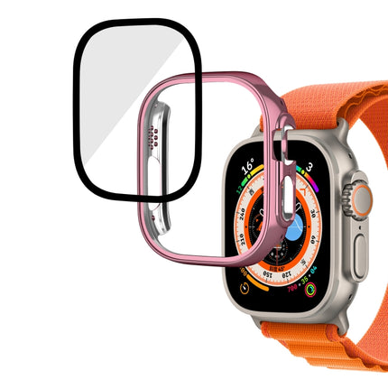 Plating Gloss PC Tempered Glass Integral Watch Case